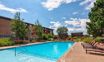 Outdoor pool and sundeck